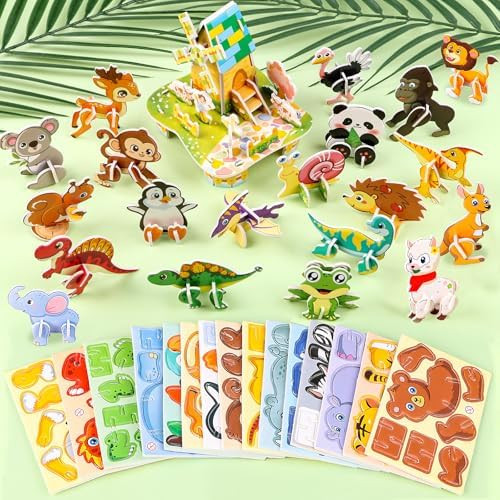 Foimas 3D Puzzles for Kids31 Pack Educational Puzzle Farmhouse Animal Puzzle Dinosaur for Kids Classroom Prize s Party Favor Supply
B0D91YTMVR