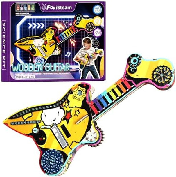 Foxisteam 3D Wooden Puzzle - DIY Electric Guitar with Sound LED Lights Chargable Adjustable Tone & Stress-Relief Roller – Fun UV Printed 3D Wooden Puzzle Music Toy for Kids & Adults
B0F9WT4N8P