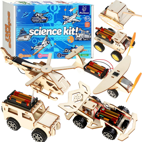 Foxisteam 6-in-1 STEM Kits for Kids Age 6-14，Wooden Model Car Kit + Science Experiment，3D Puzzles for Boys Girls 8-12 Year Old，Educational Building Toys，Birthday s for 6 7 8 9 10 11 12 13 14
B0F9SJTKPX