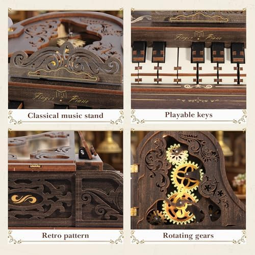 Fuiltee 3D Wooden Puzzle for Adults Playable Piano Model Wooden Vintage Grand Piano Kit Interactive Home Decor Wooden Building Kits for Adult for Boys and Girls
B0DHXXXZYC