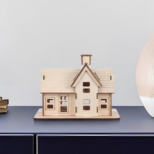 Gatuida DIY Assembly House Model 3D Wooden Puzzle for Adults Wood Model House Kit Beige 6.69 x 5.90 x 5.11 Inch for Decoration
B0FBBGLQF6