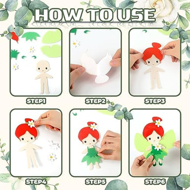 Geetery 24 Pcs DIY Fairy Art Crafts Kit Creative Make Your Own Fairy Felt 3D Sticker Puzzle for Kids Toddler Girls Activity Game Birthday s Party Decoration
B0CFKN58V7
