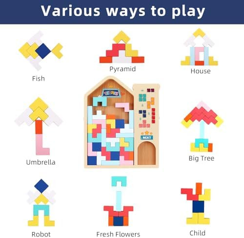 Gemem Tangrams for Kids Ages 4-8Plastic Puzzles for KidsSTEM Intelligence Toys
B0F93PJVB8