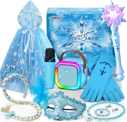 Golray Toys for Girls Kids Karaoke Microphone & Princess Dress Up Set Cape & Wand Christmas Birthday Toy for Little Girl Toddler Age 3 4 5 6 7 8-12 Year Old Daughter Niece Granddaughter
B0F24G2TJ1