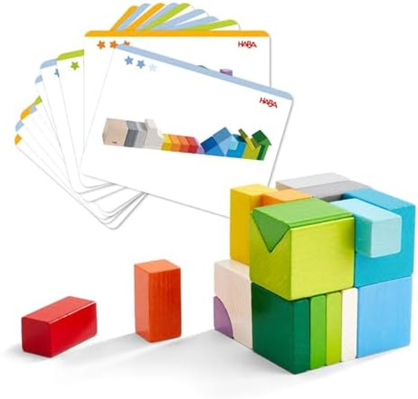 Haba Chromatix Wooden Blocks – 3D Arranging & Stacking Toy for Toddlers – Montessori STEM Toys Learning Set with 19 Colorful Wooden Blocks – 19 Piece Preschool Educational Toy for Ages 3+
B086HKTJH4