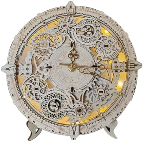 Havefunfun LED 3D Wooden Clock Puzzle 106 Piece 3D Puzzle Building Kit for Adults & Teens Interactive DIY Home Decor Unique Creative Idea (AA Batteries Not Included)
B0F4CT1K6L