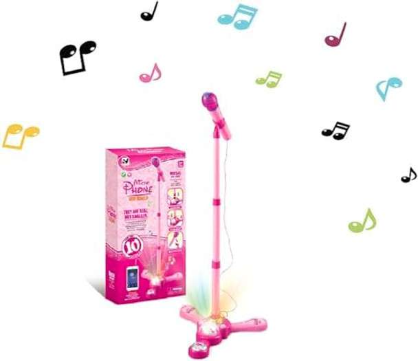 Hchmao Kids Karaoke Machine with StandKaraoke Machine KidKids Microphone with Flashing Stage Lights Adjustable Stand for Age 3+ Years Old Children
B0FHDD8MH6