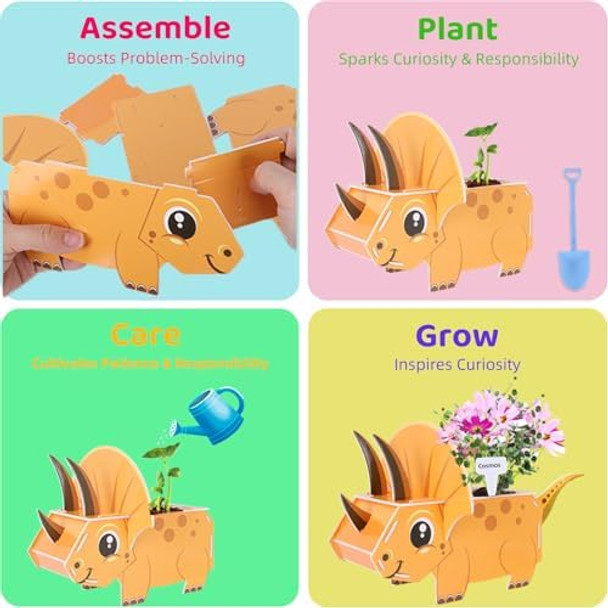 Hihoya STEM Craft Kit for Kids Ages 6-12 - 3D Puzzle & Plant Growing Toy for Boys & Girls - Birthday Science Gardening Set for Age 6 7 8 9 10 11 12
B0F18S14X1