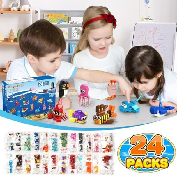 Hogokids 24 Pack Party Favors for Kids Building Set - 629PCS Marine Animals Building Blocks Toy for Goodie Bag Stuffers Classroom Prizes Valentines Day Easter Birthday for Boys Girls Ages 6-12
B0CSNDNYR2