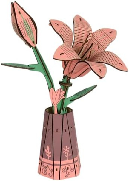 Hoyiki 3D Flower Wooden Flower Puzzles Kit for AdultsDIY Flower Building Set Craft Kit for AdultsMother's Day/Valentine's Day for Mom/Women/Grandma-Pink Lily
B0F42LLCHR