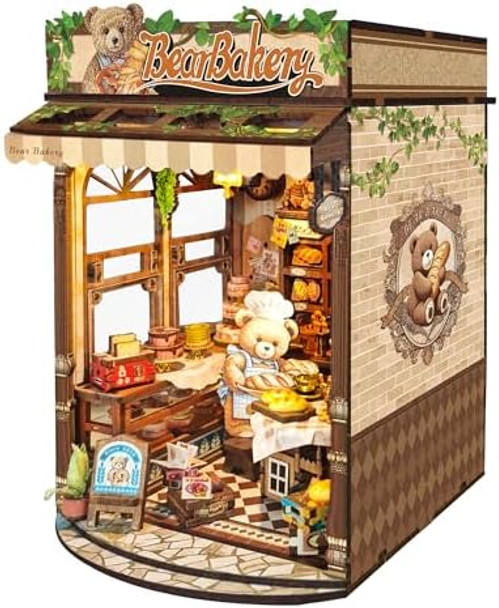 Iboheye Mini Book Nook KitDIY Miniature House kit3D Puzzle Dollhouse Bookshelf DecorStore Theme Booknook with LED Light Dust Covers for Adults Teens and Beginners- Bear Bakery(SQ-65)
B0FF995CVV