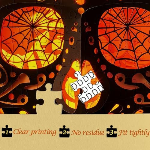 Ideabazar Halloween Horror Skull for Adults 1000 Pieces Autumn 3D Skeleton Pumpkin Jigsaw Puzzles Holiday Fall Scary Spooky Puzzle
B0D3X11TZD