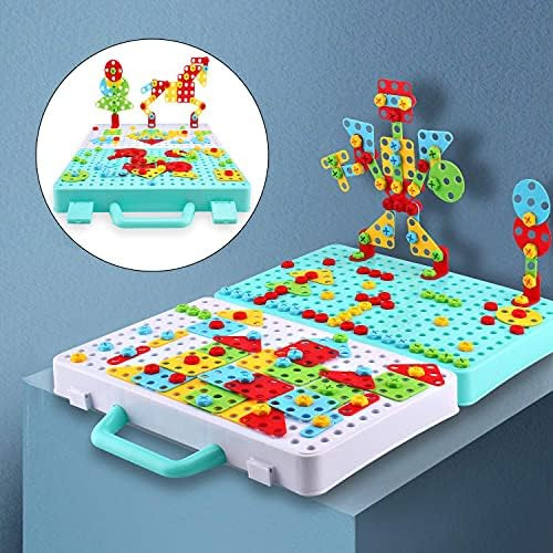 Ik Colouring IK COLOURING 276PCS Electric DIY Drill STEM Puzzle Toy Set Creative Mosaic Drill Puzzle Kit 2D 3D Educational Building Blocks Construction Tool Kits Design and Drill Stem Toys for 3 4 5 6 7 8 Year
B08K2P4H5D