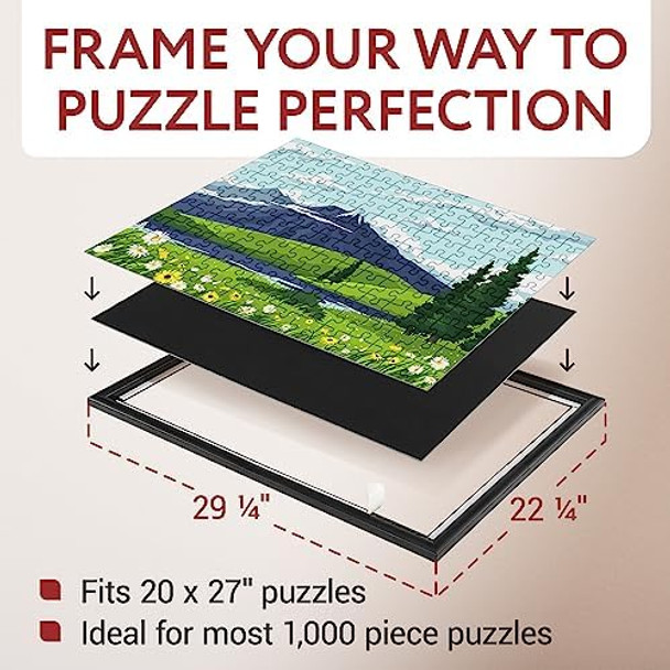 Impresa Jigsaw Puzzle Display Frame Kit - 2-Pack 20 x 27 in - Black Matte Snap-Together Frames - Easy Assembly & Wall Hanging for 1000-Piece Puzzles
B0C2JP22FY