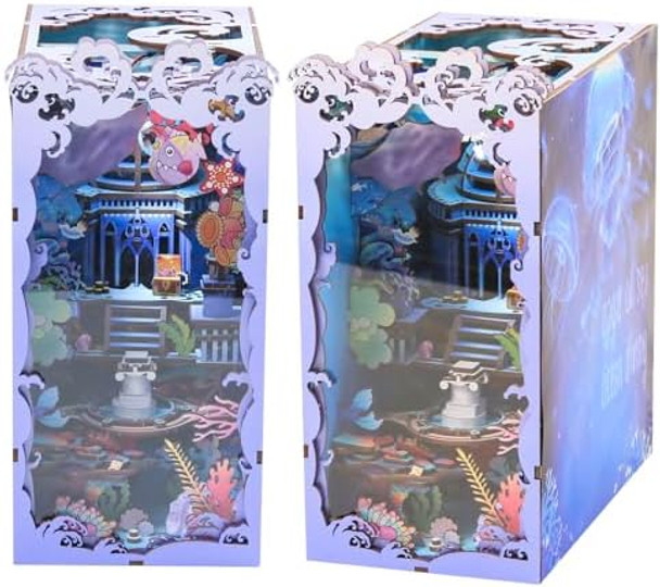 Insgen Ocean Book Nook Kit DIY Miniature Dollhouse Booknook Kit Book Nook Tiny House Bookshelf Decor 3D Wooden Assembly Puzzle Bookend Bookcase for Adults and Teens
B0FHKR4SNZ