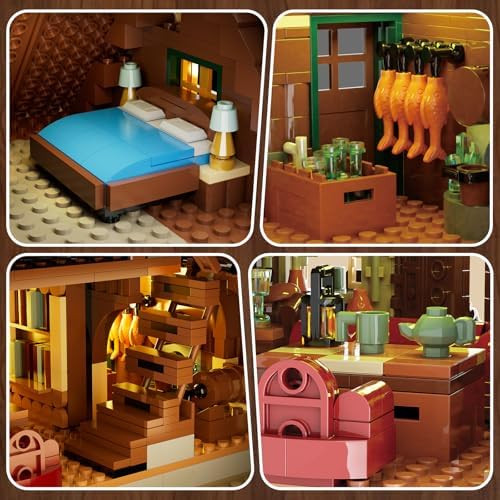 Insoon Wood Cabin Building Set with Light 2570 PCS Wooden Forest House Mini Building Block Toy with Waterwheel Pond Animals Big House Construction Model for Adults Teens Kids Boys Girls 10-12+
B0D2J85GRK