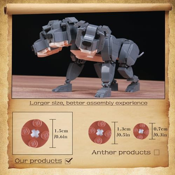 Iwutefet 3D Puzzle Dog Building Blocks Set with The Three Head Dogs Animals DIY Construction Ornament Creative Home & Office Decor Educational ABS Brick ModelIdeal for Adults
B0F2F7MM8R