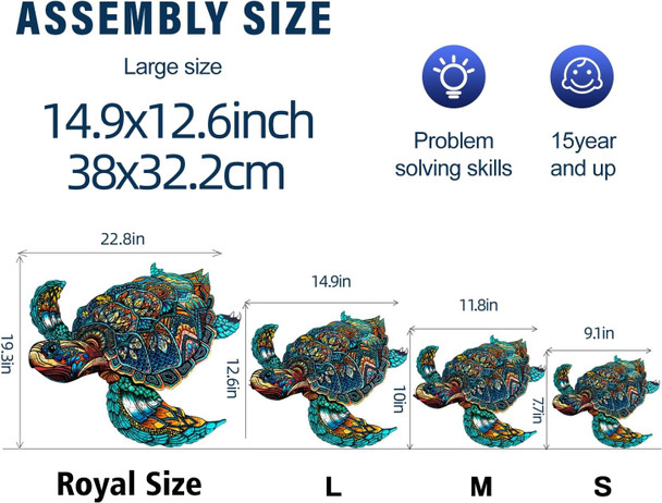 Jigfoxy Wooden Puzzles for Adults Sea Turtle Wooden Jigsaw Puzzles for Adults Kids Unique Animal Shape Wood Cut Puzzles Christmas Thanksgiving s for Friend Family(M-11.8x10in-180pcs)
B09N3MQWYP