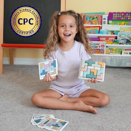 Jispring Silicone Tetris Puzzles with Templates Montessori STEM Educational Sensory Toy for Kids Intelligence Brain Teaser Block Jigsaw Puzzle 3D Russian Building Games
B0F4R9KQG2