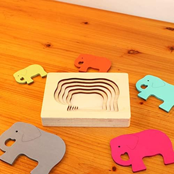Jojofuny jojofuny 1Pcs Multi- Layered Elephant Animal Puzzles Cartoon 3D Panel Jigsaw Early Education Toy Wooden Animal Matching Game Toy Color Cognition Puzzles for Kids
B097BHJ648