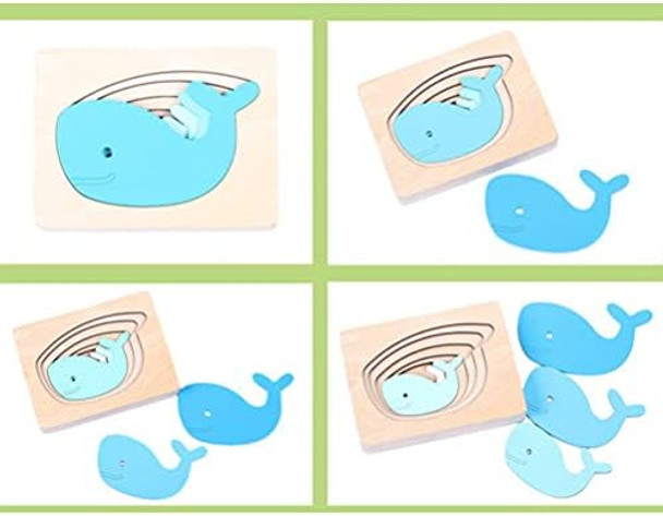 Jojofuny Kid Wooden Puzzles Multi- Layered Gradient Whale Animal Puzzles Cartoon 3D Panel Jigsaw Brain Teaser Puzzles Kids Children Educational Toys
B097BF1MBR