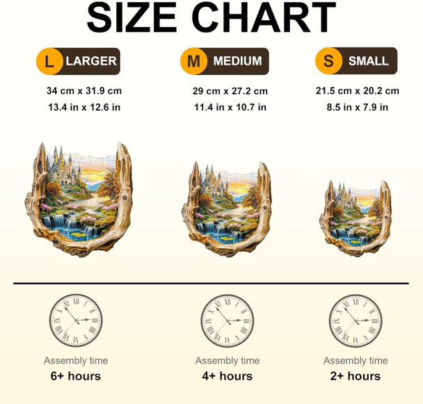 Jollitot Wooden Puzzles for Adults Fantasy Castle Waterfall Driftwood Puzzles 240 Pieces Wood Puzzles Adults 13.4 12.6in
B0F4DJKYM3