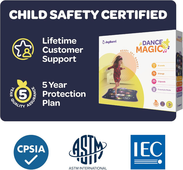 Joyberri Dance Mat - with 8 Levels & Songs 3 Speeds and 2 Modes - Light Up Electronic Kids Dance Mat for Kids Ages 4-8 8-12 Toddlers 3-5 / Dance Pad Dancing Mat Toy for Girls and Boys
B0CM54H439 Joyberri Dance Mat - with 8 Levels & Songs 3 Speeds and 2 Modes - Light Up Electronic Kids Dance Mat for Kids Ages 4-8 8-12 Toddlers 3-5 / Dance Pad Dancing Mat Toy for Girls and Boys
B0CM54H439