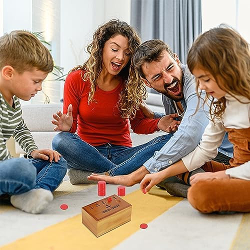Juegoal Coin Drop Set Pennies Dice Games for Kids and Adults Wooden Tabletop Board Game Sets for 2-6 Player Wood Penny Game Box Includes 48 Chips & 1 Dice Interactive Families Toys
B0BZYMM8BQ