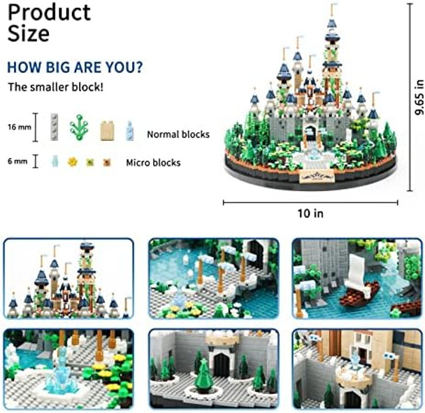 Jxrlmb Magic Princess Blue Castle Micro Building Blocks for Adults Mini Building Kit Creative Display for Women and Kids Ages 14+ 3600 PCS
B0C4D4YW99