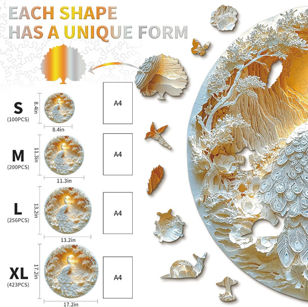 Kaayee Wooden Puzzles for Adults 3D Visual Fierce Dragon Wooden Jigsaw Puzzle Unique Shape Wood Puzzle Adult 3D Effect Flat Puzzle Birthday Family Games (S-8.4 8.4 in-99pcs)
B0F3885QP8