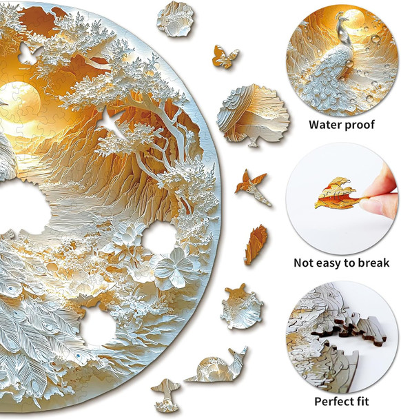 Kaayee Wooden Puzzles for Adults 3D Visual Fierce Dragon Wooden Jigsaw Puzzle Unique Shape Wood Puzzle Adult 3D Effect Flat Puzzle Birthday Family Games (S-8.4 8.4 in-99pcs)
B0F3885QP8