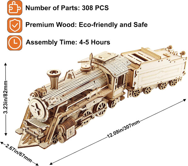 Kaptein 3D Wooden Puzzles for Adults & Teens – DIY Mechanical Train Model Kit to Build – Brain Teaser Craft – Birthday s & Desk Decor
B0FG83XCR6