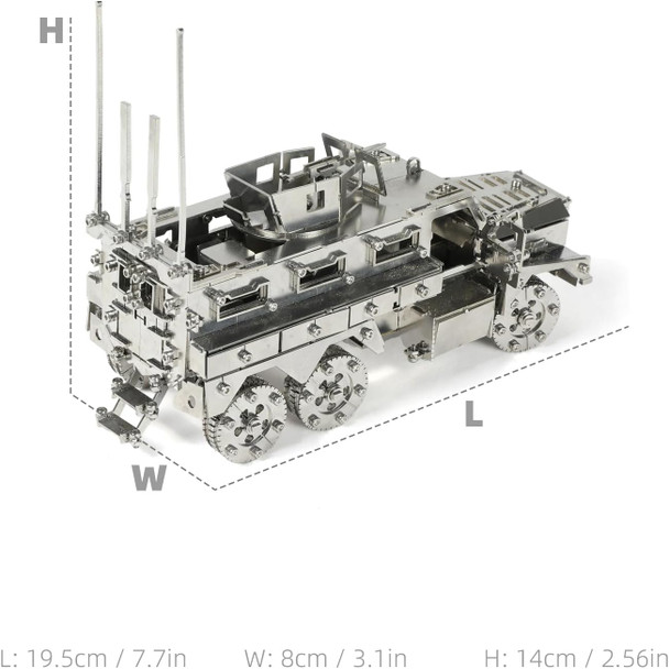 Kolotesame Classic Off-Road Vehicle 3D Metal Puzzle Model for Adults - for Jeep DIY Immersive Building Kit with Tool 3D Puzzle Car Model for Men or Desk Model Decor
B0FH4K66J5