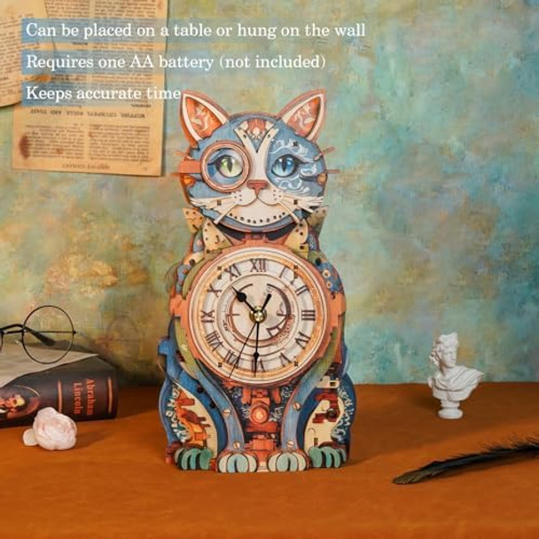 Kosmickiss 3D Wooden Puzzles for Adults Model Kit Detective Cat Clock Mechanical Model Building Kits DIY Hobbies for Women Men Vintage Wall Clock Puzzle Cat Lover s for Adults Craft Home Decor
B0F944R2M8