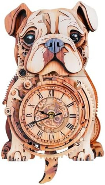 Kosmickiss Wooden Models for Adults to Build-Bulldog Clock with Swinging-3D Wooden Puzzles for Adults-Dog Mom s for Women-DIY Clock Kit
B0F8VPC3HX