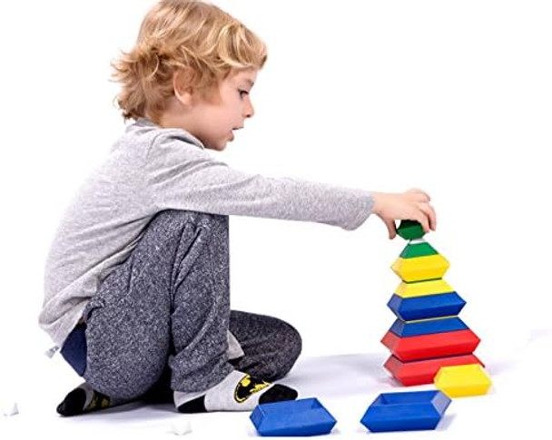 Kutoi Pyramid Stacking Toy Building Blocks 3D Puzzle Brain Teasers for Kids and Adults-Creative Preschool Learning Activities- Toddler Building Toys Kids Blocks for 3 Year Old Boys & Girls
B07F2DSDRR