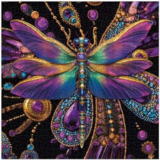 Larkipuzz 3D Crystal Diamond Dragonfly Puzzles for Adults 1000 Pieces Aesthetic Rainbow Jewel Jigsaw Puzzle Beautiful Difficult Art Puzzles
B0F3VKBHYB