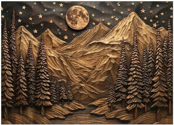 Larkipuzz 3D Mountain Puzzles for Adults 1000 Pieces Challenging Forest Nature Puzzle Art Landscape Tree Moon Jigsaw Puzzles
B0F7G3C22H