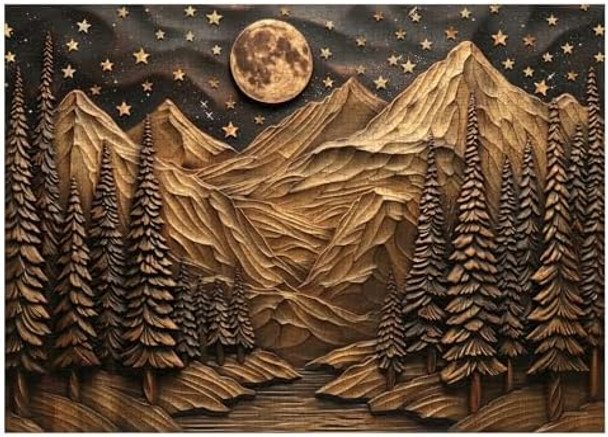 Larkipuzz 3D Mountain Forest Puzzles for Adults 1000 Pieces Challenging Nature Plant Tree Scenic Puzzle Art Landscape Moon River Star Scenery Jigsaw Puzzles
B0FD6Z142B