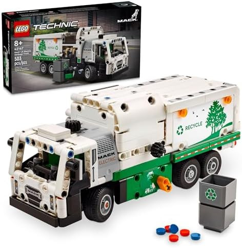Lego Technic Mack LR Electric Garbage Truck Toy Buildable Kids Truck for Pretend Play Great for Boys Girls and Kids Ages 8 and Up who Love Recycling Truck Toys and Vehicles 42167
B0CGY4YRSJ
