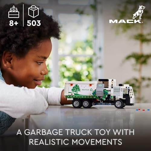 Lego Technic Mack LR Electric Garbage Truck Toy Buildable Kids Truck for Pretend Play Great for Boys Girls and Kids Ages 8 and Up who Love Recycling Truck Toys and Vehicles 42167
B0CGY4YRSJ