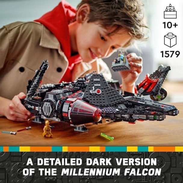 Lego Star Wars The Dark Falcon Buildable Starship Star Wars Toy Vehicle Set for Boys and Girls Collectible Millenium Falcon Toy with 6 Star Wars Minifigures Birthday for Kids or Any Fan 75389
B0CV2HV7WH