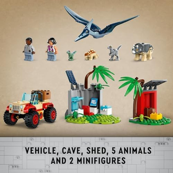 Lego Jurassic World Baby Dinosaur Rescue Center Building Set for Kids with a Toy Car and 5 Dinosaur Figures Including a Triceratops and Velociraptor Dinosaur Toy for Boys and Girls Ages 4+ 76963
B0CGY3FD1M