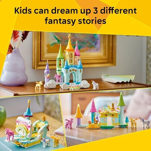 Lego Creator 3 in 1 Unicorn Castle Building Toy for Kids - Unicorn Toy Trio for Girls & Boys Ages 8+ - Build 3 Pretend Play Toys with 1 Set of Building Blocks - Idea for Birthdays - 31175
B0DRW55T5H