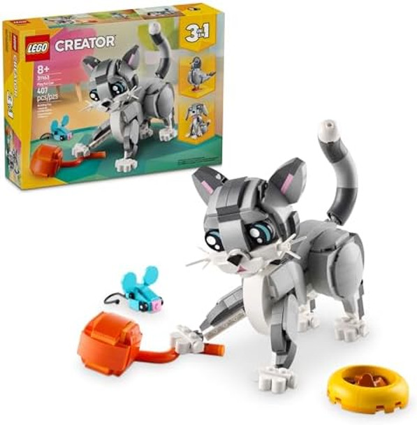 Lego Creator 3 in 1 Playful Cat Toy - Building Toy with 3 Building Options Cat Dog or Pigeon - Birthday for Kids - Animal Figures for Kids Girls and Boys Ages 8+ - 31163
B0DJ19581W