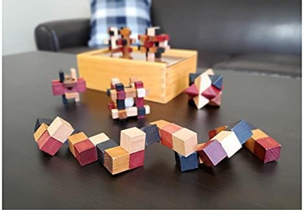 Lmc Products Wooden Brain Teaser Puzzles 6 Pack - 3D Brain Teasers for Adults & Kids - Educational and Fun Ideas - Mind Puzzles for Adults
B08DH7FB6Y