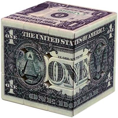 Loyoe Jewelry Speed Cube 3x3 One-Dollar Notes/Bill Back Pattern Magic Cube PuzzleIQ Games Puzzles Relief Effect Kids Adult Toys5.6cm/2.2"
B07KZNF6SM