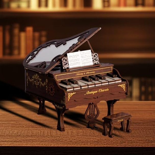 Luuwik Rhapsody DIY Piano 3D Wooden Puzzle Music Box Kit Working Keys Interactive 3D Puzzle for Adults Vintage Design Model Kit for Adults and Home Decor
B0DK79TBGB