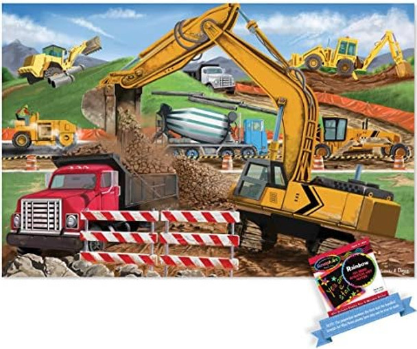 Melissa & Doug Building Site: 48 Piece Floor Puzzle Bundle with 1 Theme Compatible M&D Scratch Art Mini-Pad (08900)
B08Y63SKCW