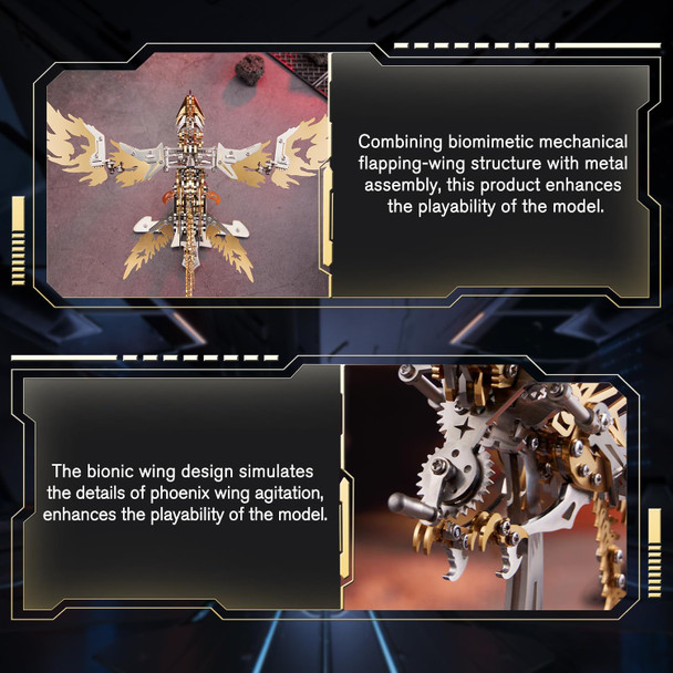 Microworld 3D Metal Puzzle for Adults Phoenix 3D Metal Model Kits Mechanical Challenge 3D Puzzle DIY Animal Difficult 3D Puzzles Home Decor Art Craft s (Gold)
B0FGD95WSW